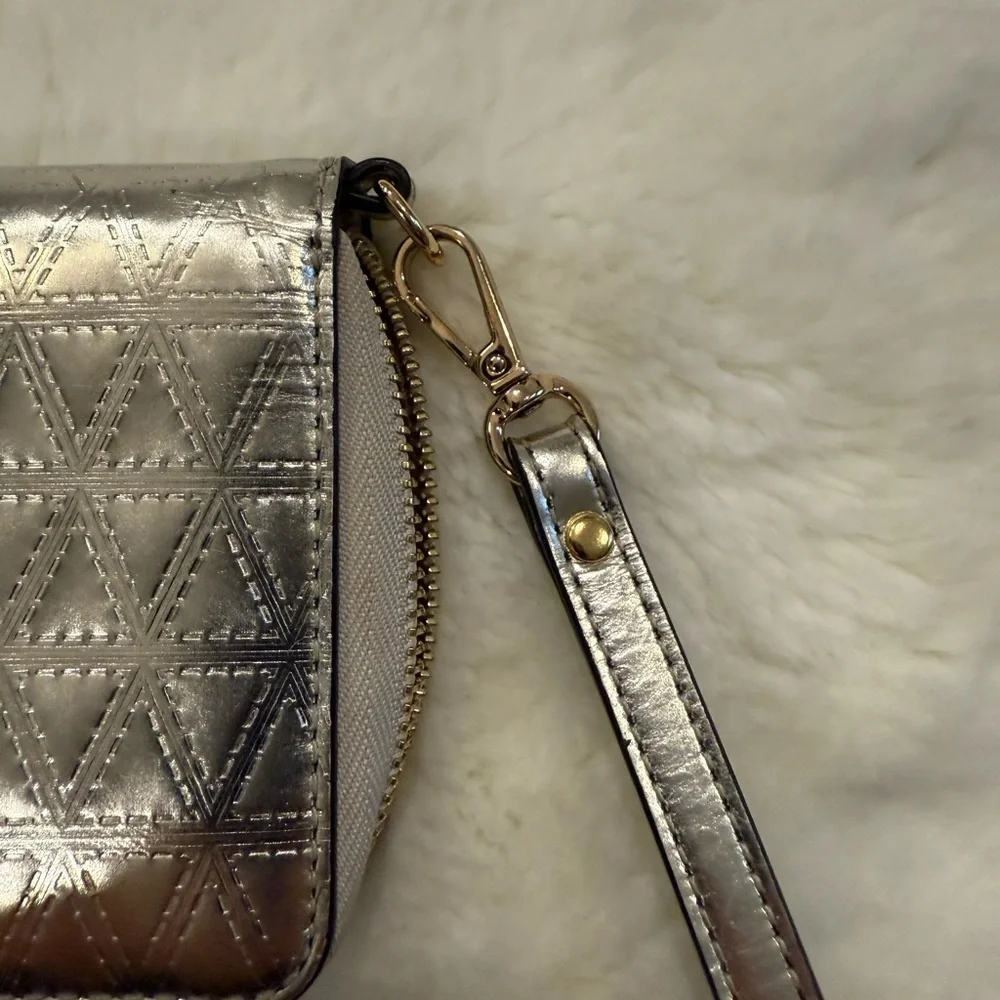 Michael Kors Gold Quilted Continental Wristlet Wallet Jet Set 🎄